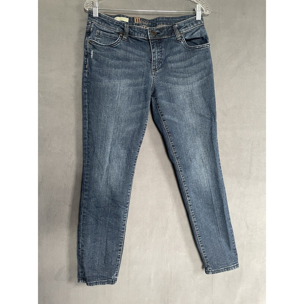 Kut From The Kloth Jeans Womens 6 Katy Boyfriend Stright Leg Medium Wash Stretch